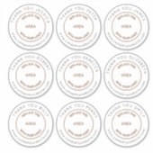 ロゴ9大きな個人名感謝してい付き社員代表 シール (正面)