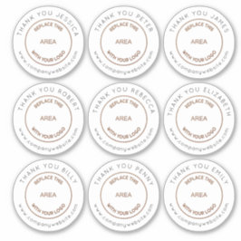 ロゴ9小さな個人名感謝してい付き社員代表 シール