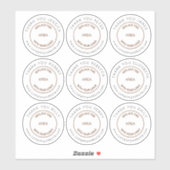 ロゴ9小さな個人名感謝してい付き社員代表 シール (シート)