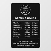 ロゴ ここ 店舗営業時間 法人 企業 会社 ウィンドウサイン (シート)