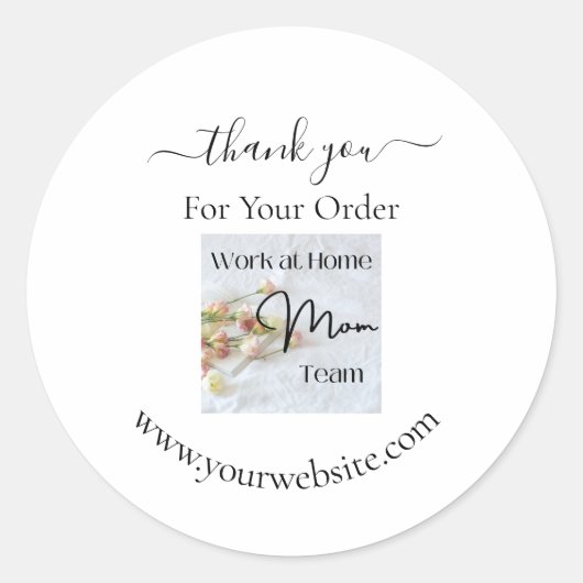 ロゴ ご注文ありがとうございます 小規模事業者向け ラウンドシール (正面)