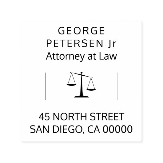 ロゴ |のはかりで測正義弁護士 セルフインキングスタンプ (デザイン)