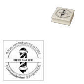 ロゴ アイコン 男性 理容師 店舗 ポール ラバースタンプ (押印)