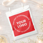 ロゴ/アップロードされた画像および循環文字 | レッド フェイバーバッグ (クリップ留めされた状態)