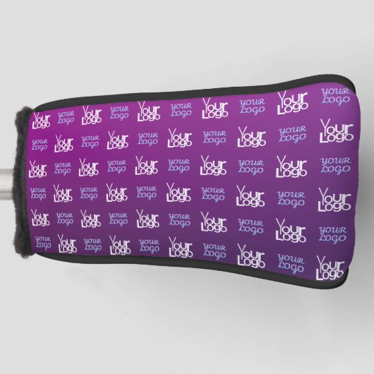 ロゴ | アップロードされた画像またはビジネスロゴ×2 ゴルフヘッドカバー (正面)