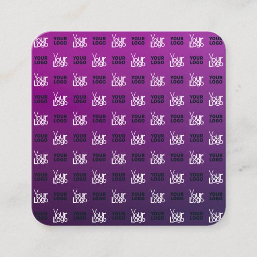 ロゴ | アップロードされた画像またはビジネスロゴ×2 スクエア名刺 (正面)