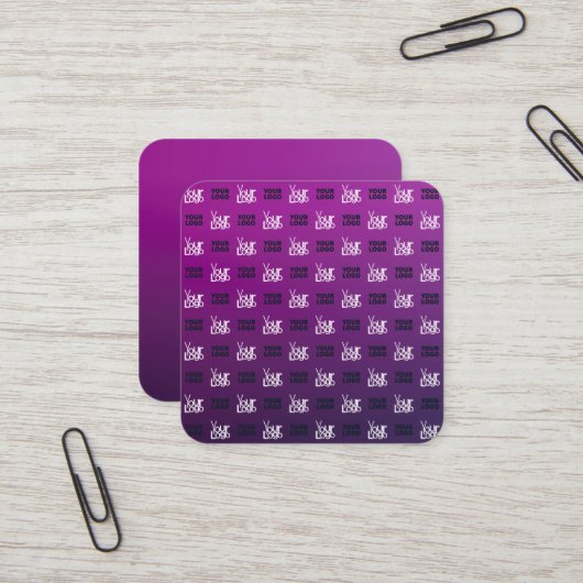 ロゴ | アップロードされた画像またはビジネスロゴ×2 スクエア名刺 (正面/裏面インサイチュ)