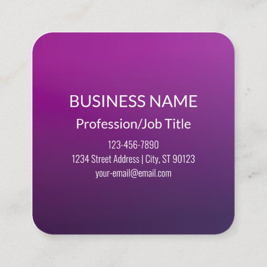 ロゴ | アップロードされた画像またはビジネスロゴ×2 スクエア名刺 (裏面)