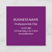 ロゴ | アップロードされた画像またはビジネスロゴ×2 スクエア名刺 (裏面)