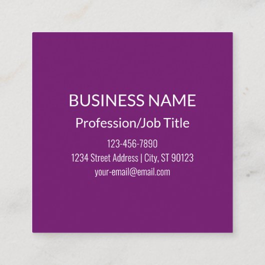 ロゴ | アップロードされた画像またはビジネスロゴ×2 スクエア名刺 (裏面)