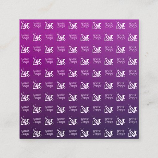 ロゴ | アップロードされた画像またはビジネスロゴ×2 スクエア名刺 (正面)