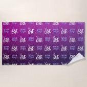 ロゴ | アップロードされた画像またはビジネスロゴ×2 ビーチタオル (正面)