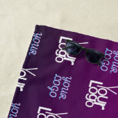 ロゴ | アップロードされた画像またはビジネスロゴ×2 ビーチタオル (インサイチュ)