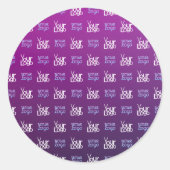 ロゴ | アップロードされた画像またはビジネスロゴ×2 ラウンドシール (正面)