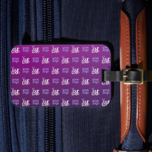 ロゴ   アップロードされた画像またはビジネスロゴ×2 ラゲッジタグ