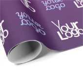 ロゴ | アップロードされた画像またはビジネスロゴ×2 ラッピングペーパー (ロールコーナー)