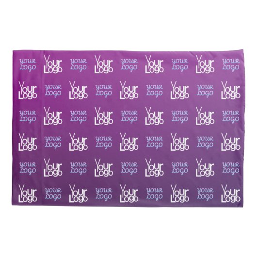 ロゴ | アップロードされた画像またはビジネスロゴ×2 枕カバー (裏面)