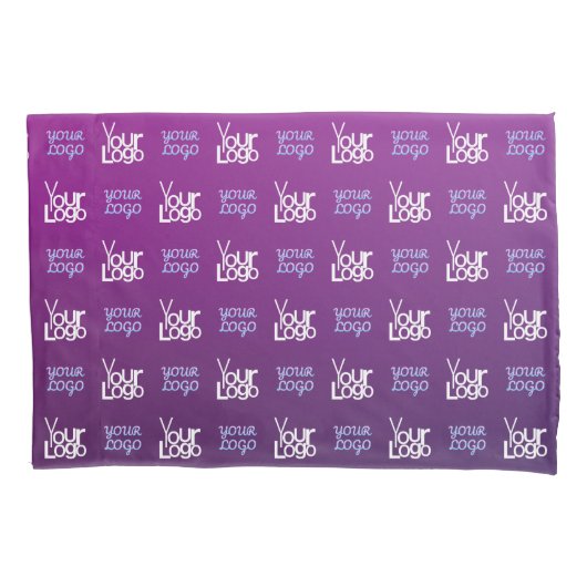 ロゴ | アップロードされた画像またはビジネスロゴ×2 枕カバー (正面)