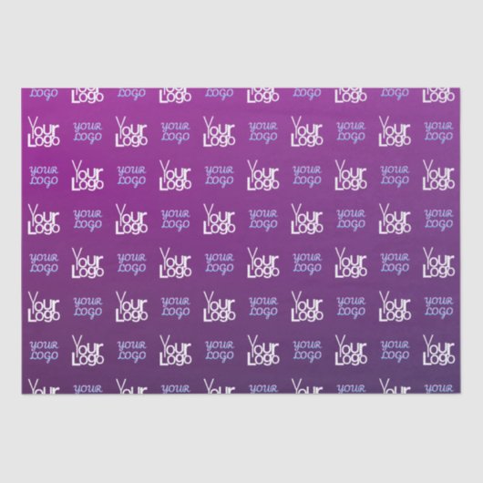 ロゴ | アップロードされた画像またはビジネスロゴ×2 薄葉紙 (正面)