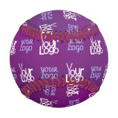 ロゴ | アップロードされた画像またはビジネスロゴ×2 野球ボール (正面)