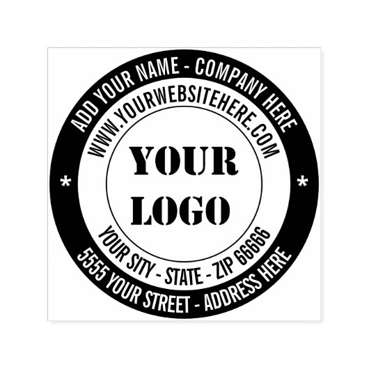 ロゴ・アドレス名Webサイト – 特別デザイン セルフインキングスタンプ (デザイン)