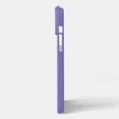 ロゴ/アート/写真、ホワイトモノグラム、ペリウィンクル iPhoneケース (左側面)