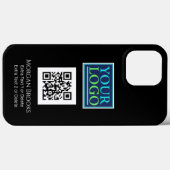ロゴ/アート/写真、QRコード、ブラックCの名前/情報 Case-Mate iPhoneケース (裏面 (横))