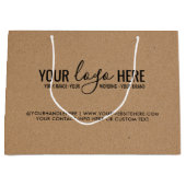 ロゴ イベント ビジネス カンパニー ブランディング クラフト ラージペーパーバッグ (正面)