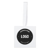 ロゴ、イメージまたはデザインと編集可能文字 キューブオーナメント (正面)