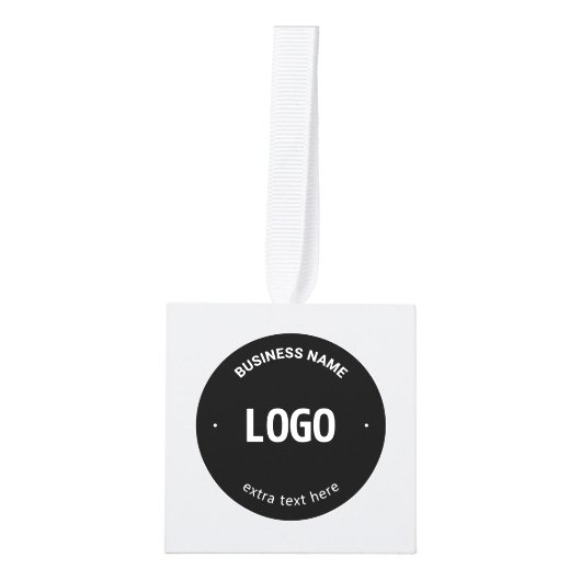 ロゴ、イメージまたはデザインと編集可能文字 キューブオーナメント (正面)