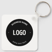 ロゴ、イメージまたはデザインと編集可能文字 キーホルダー (裏面)
