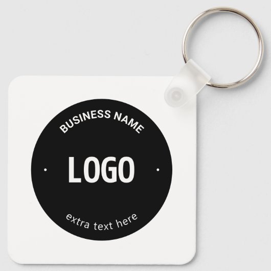 ロゴ、イメージまたはデザインと編集可能文字 キーホルダー (裏面)