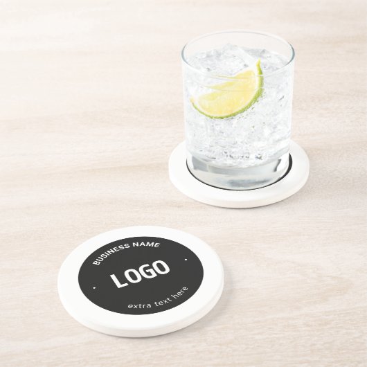 ロゴ、イメージまたはデザインと編集可能文字 コースター (側面)