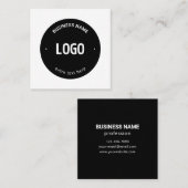 ロゴ、イメージまたはデザインと編集可能文字 スクエア名刺 (正面/裏面)