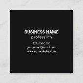 ロゴ、イメージまたはデザインと編集可能文字 スクエア名刺 (裏面)