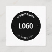 ロゴ、イメージまたはデザインと編集可能文字 スクエア名刺 (正面)