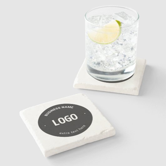 ロゴ、イメージまたはデザインと編集可能文字 ストーンコースター (横)