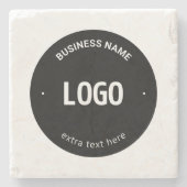 ロゴ、イメージまたはデザインと編集可能文字 ストーンコースター (正面)