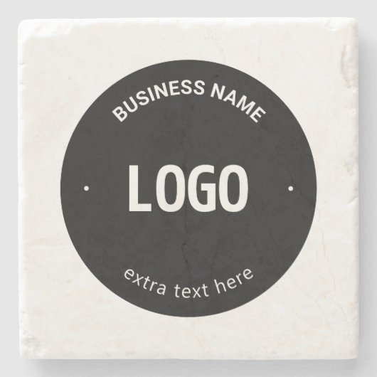 ロゴ、イメージまたはデザインと編集可能文字 ストーンコースター (正面)