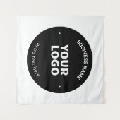 ロゴ、イメージまたはデザインと編集可能文字 タペストリー (正面(横))