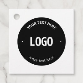 ロゴ、イメージまたはデザインと編集可能文字 フェイバータグ