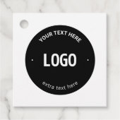 ロゴ、イメージまたはデザインと編集可能文字 フェイバータグ (正面)