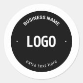ロゴ、イメージまたはデザインと編集可能文字 ラウンドシール (正面)