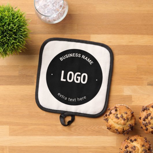 ロゴ、イメージまたはデザインと編集可能文字 鍋敷き (トップダウン)