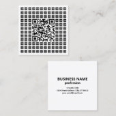 ロゴ/イメージをタイル表示および編集可能なスキャン可能QRコード スクエア名刺 (正面/裏面)