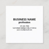 ロゴ/イメージをタイル表示および編集可能なスキャン可能QRコード スクエア名刺 (裏面)