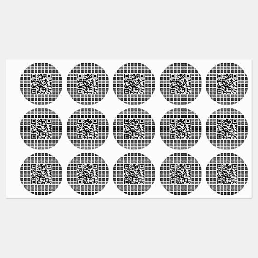 ロゴ/イメージをタイル表示および編集可能なスキャン可能QRコード ラベル (シート)