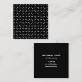 ロゴ/イメージ | 幾何ユニークモダンパターン スクエア名刺 (正面/裏面)