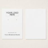 ロゴ・イヤリング表示カード「手作り」 (正面&裏面)