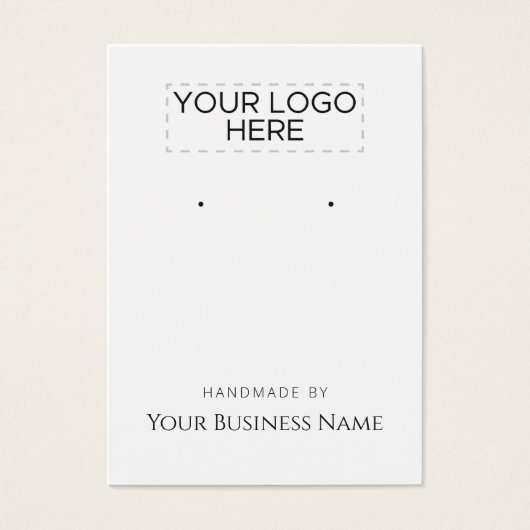 ロゴ・イヤリング表示カード「手作り」 (正面)